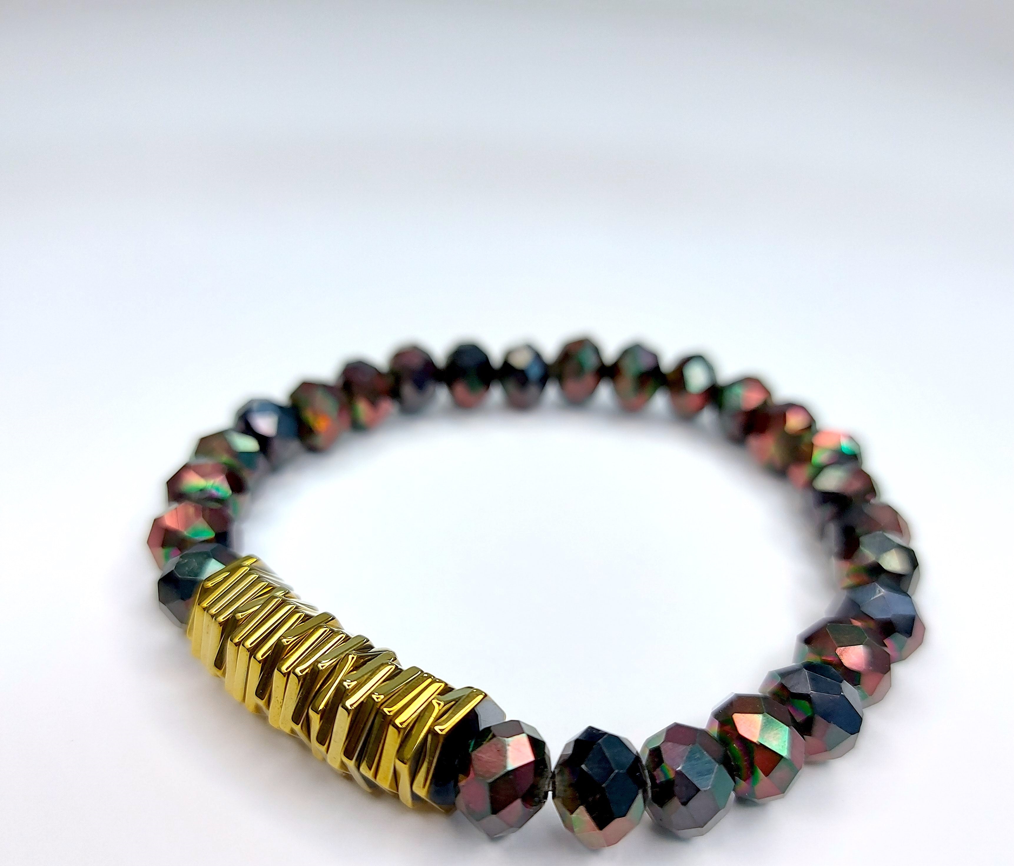 PULSEIRA CRISTAIS MULTICOR REFLEXOS