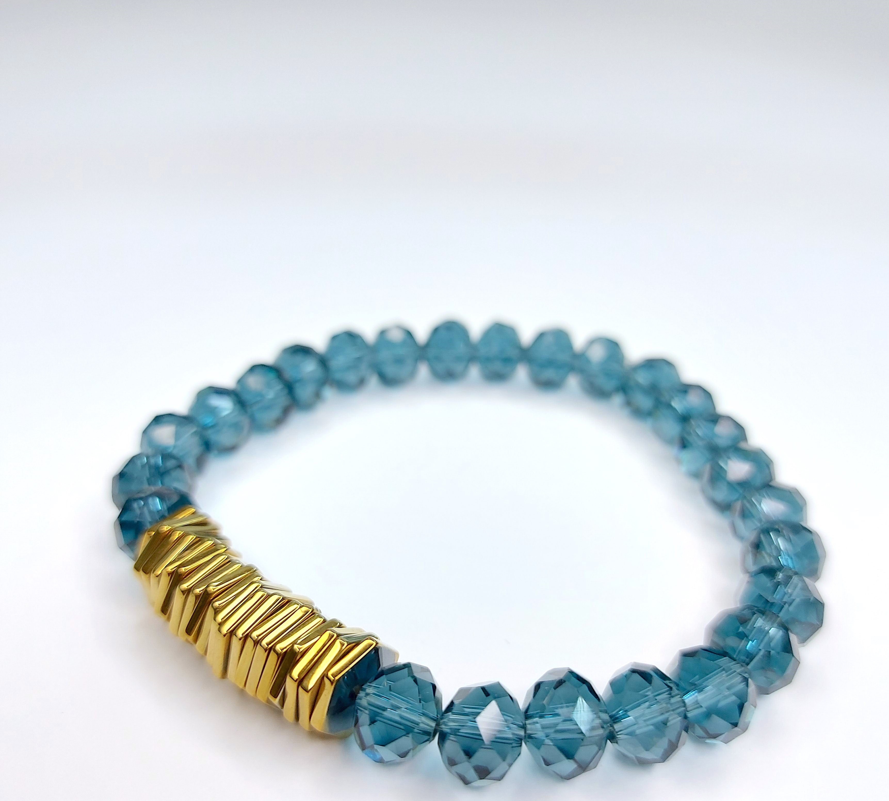 PULSEIRA ELÁSTICA CRISTAIS TRANSLÚCIDOS