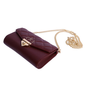 CARTEIRA E CLUTCH BORDEAUX