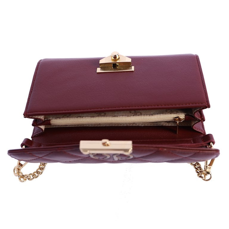 CARTEIRA E CLUTCH BORDEAUX